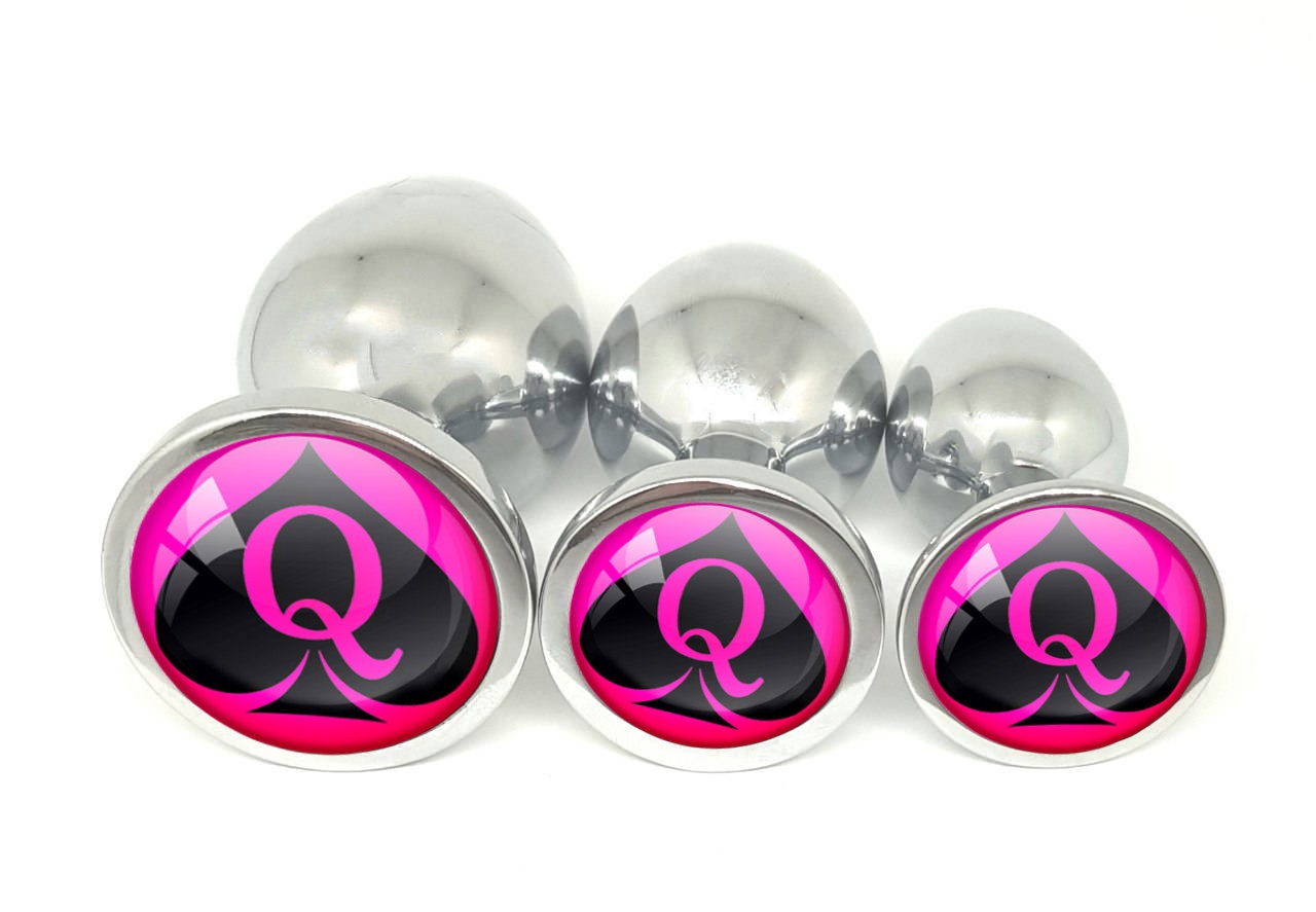 QUEEN Of SPADES Logo Pink Anal Plug for BBC Lovers Buttt Plug in 3 picture